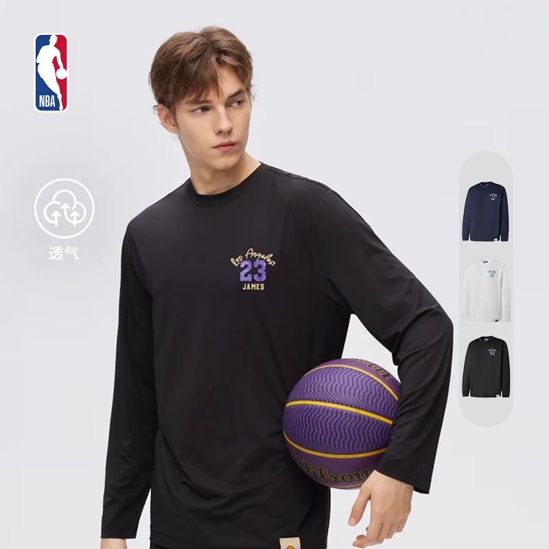 【秋冬新品】NBA官方詹姆斯/库里/东契奇轻薄运动长袖T恤休闲上衣