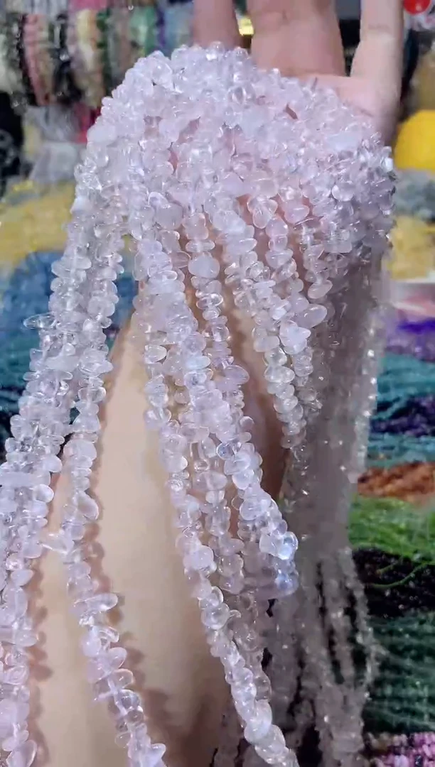 未镶嵌珠宝半成品水晶粉水晶