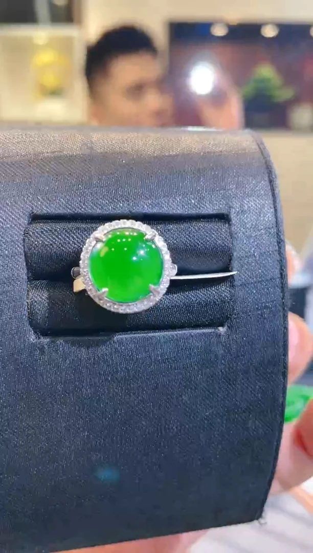 翡翠未镶嵌颈饰A1天然A货翡翠戒指