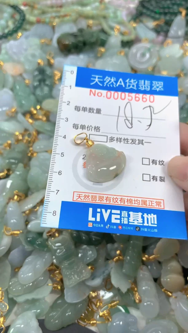 颈饰未镶嵌翡翠净货挂件-5660