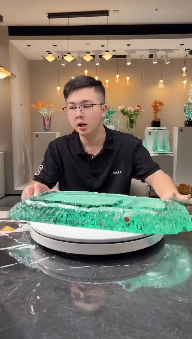 摆件巴比特美学-湖水绿茶盘