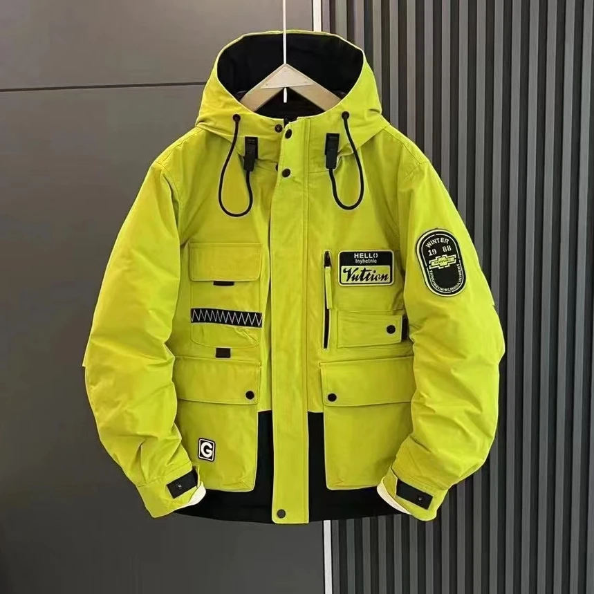 *DM2030【黄色】极寒冬季保暖户外情侣工装外套-非标