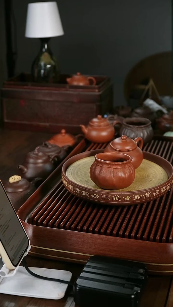 紫砂茶壶罗盘壶承