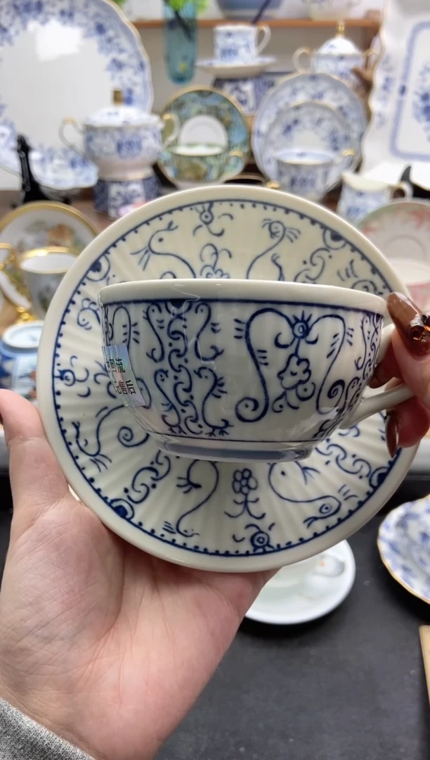 瓷片全新咖啡杯谨慎参拍，防伪帖撕毁无售后