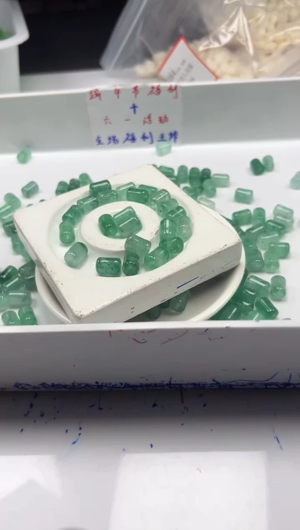 未镶嵌颈饰碧玺w1736绿碧玺管珠12*8mm*10颗