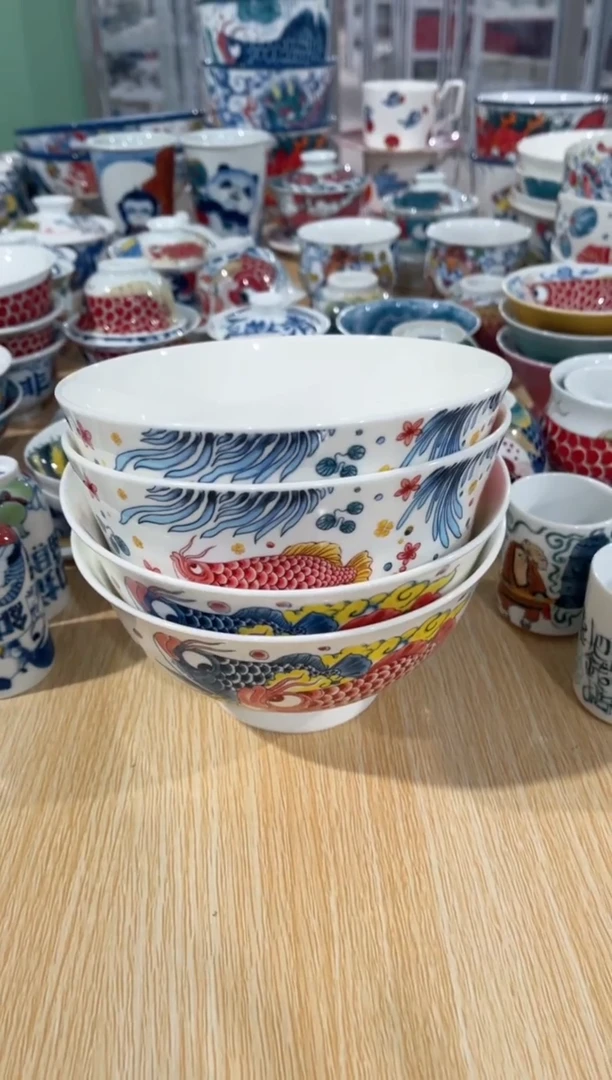 莉*安拙明院（福利价格）一对中号面碗+一对马蹄龙鱼面碗