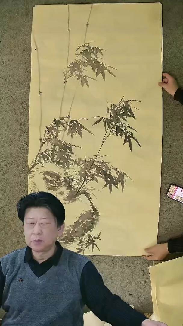 国画四尺整张  墨竹  69*138cm