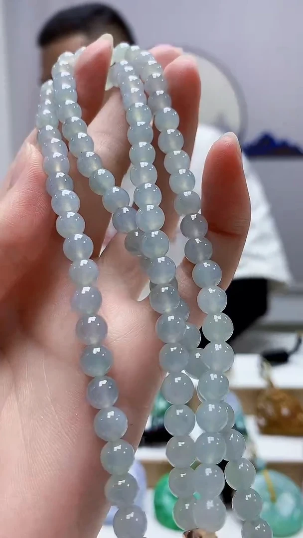未镶嵌定制翡翠4898zm-毛货珠链176