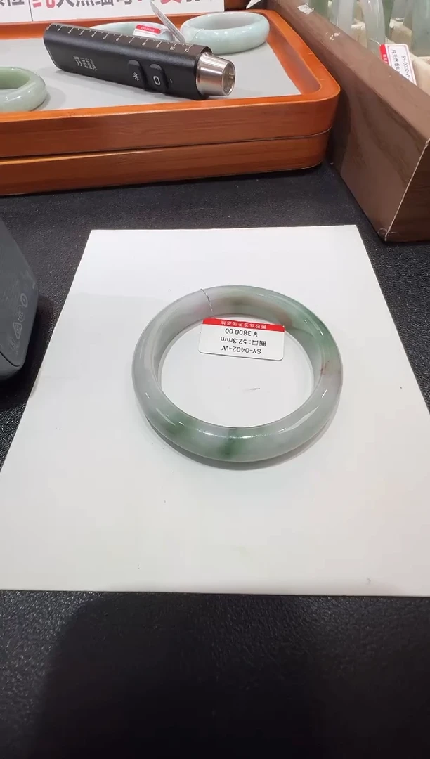 纯天然缅甸A货翡翠手镯52-53mm-402号