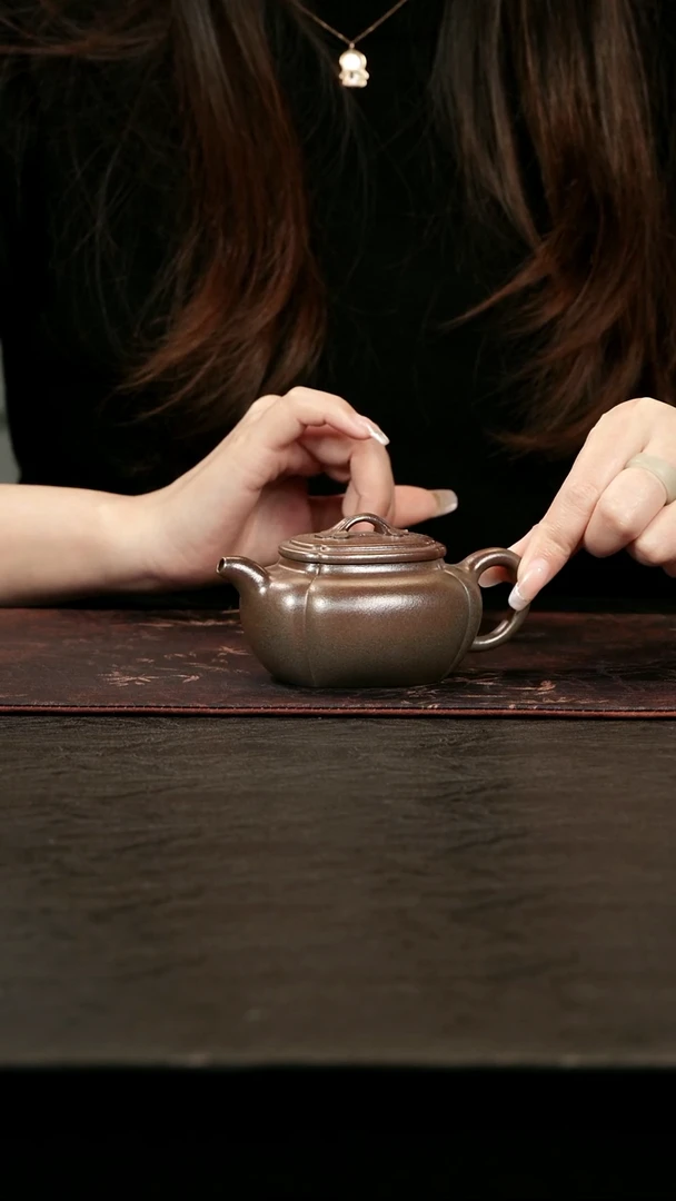 茶壶紫砂柴烧青灰紫泥宝钰160cc