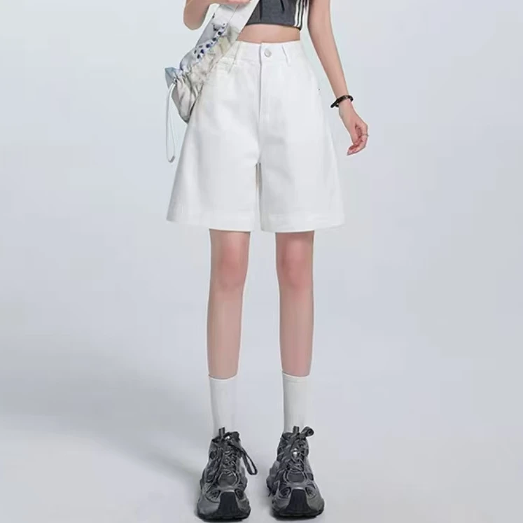 2025夏季新款时尚百搭休闲薄款牛仔短裤气质显瘦女裤子2520长44