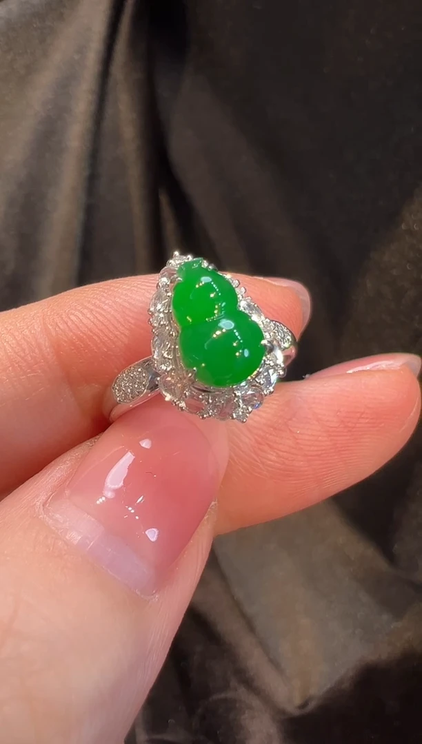 18K金镶嵌戒指翡翠L6