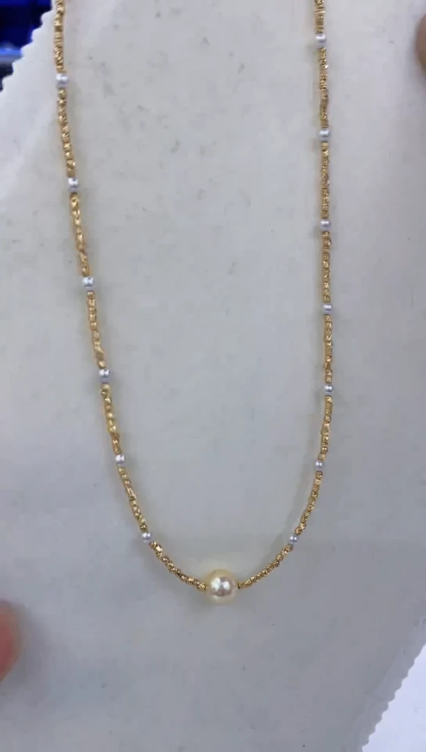 颈饰银S925镶嵌海水珍珠