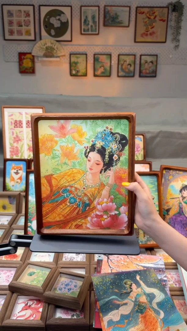 国画贵妃醉酒 手绘国画10