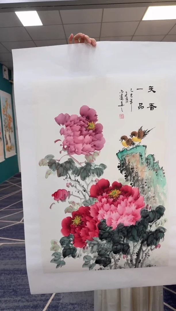 国画国画山水花鸟纯手绘