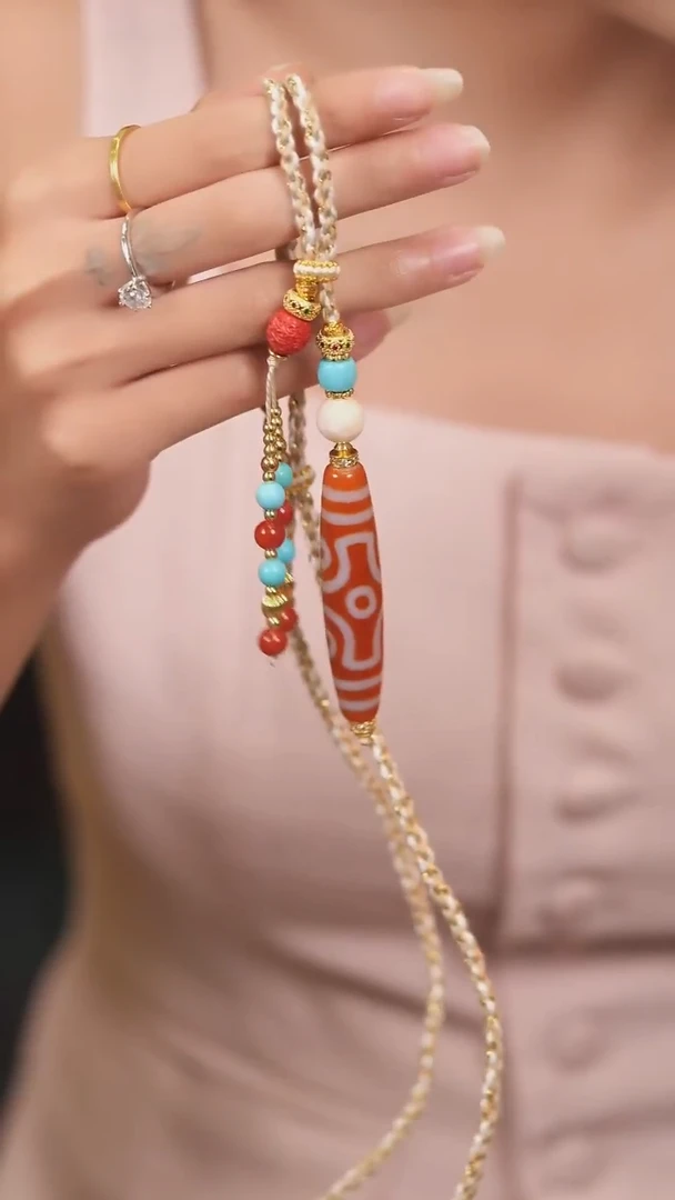 未镶嵌颈饰玛瑙/玉髓（覆膜）传世珠宝