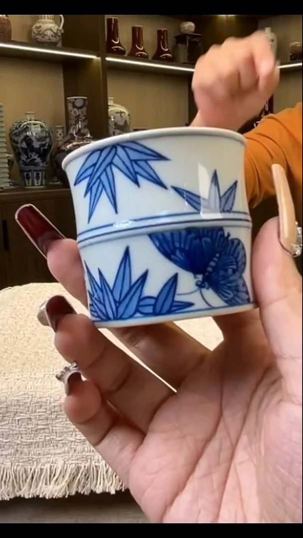 瓷片景德镇毛仔柴窑杯