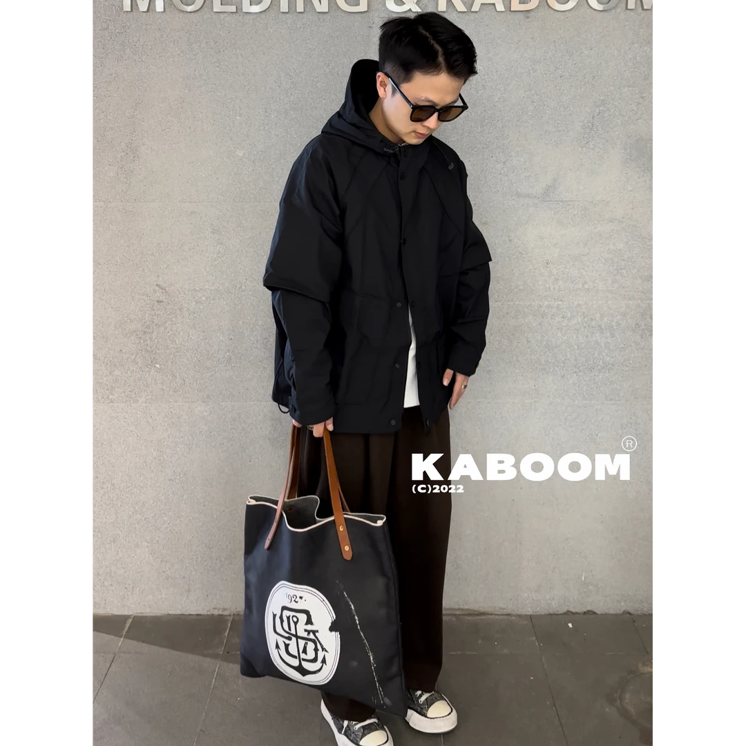 2025春季新款连帽夹克外套户外J449简单休闲百搭日常设计款男