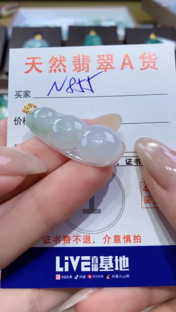 颈饰未镶嵌翡翠天然缅甸翡翠A货挂件