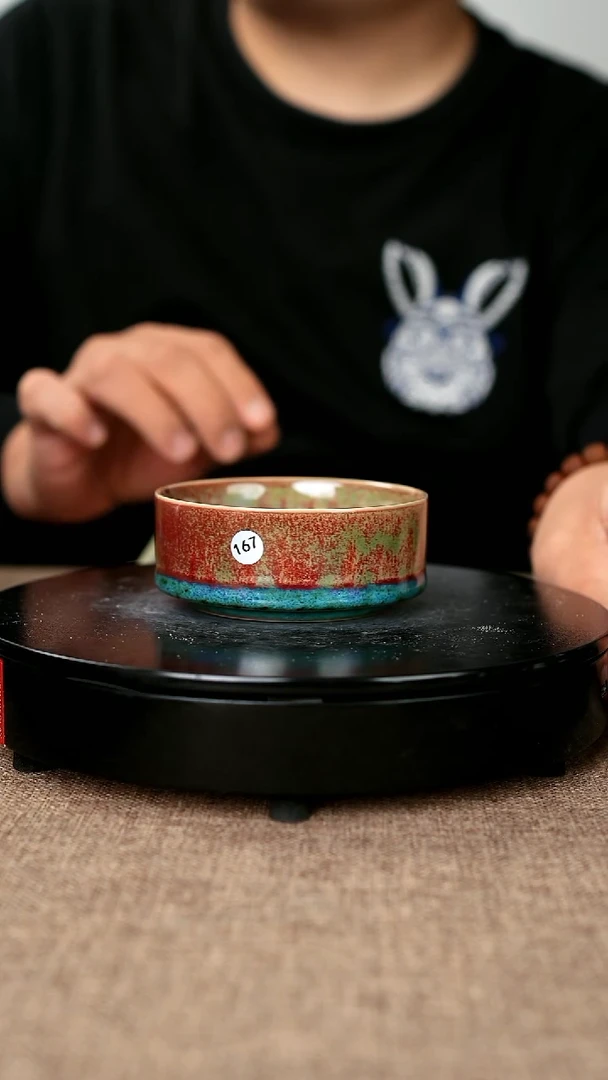 杯子167#李盼龙一级品钧瓷扳指普洱盏