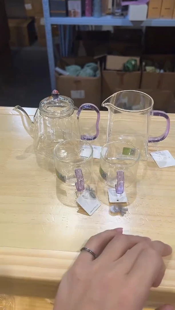 禾器-锦瑞壶-浅紫色+瀚然浅紫+清禾杯浅紫2只
