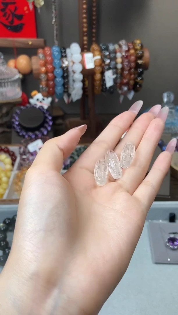 水晶手链未镶嵌白水晶天珠