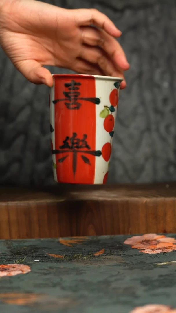 杯釉下彩手工手绘同款陶器