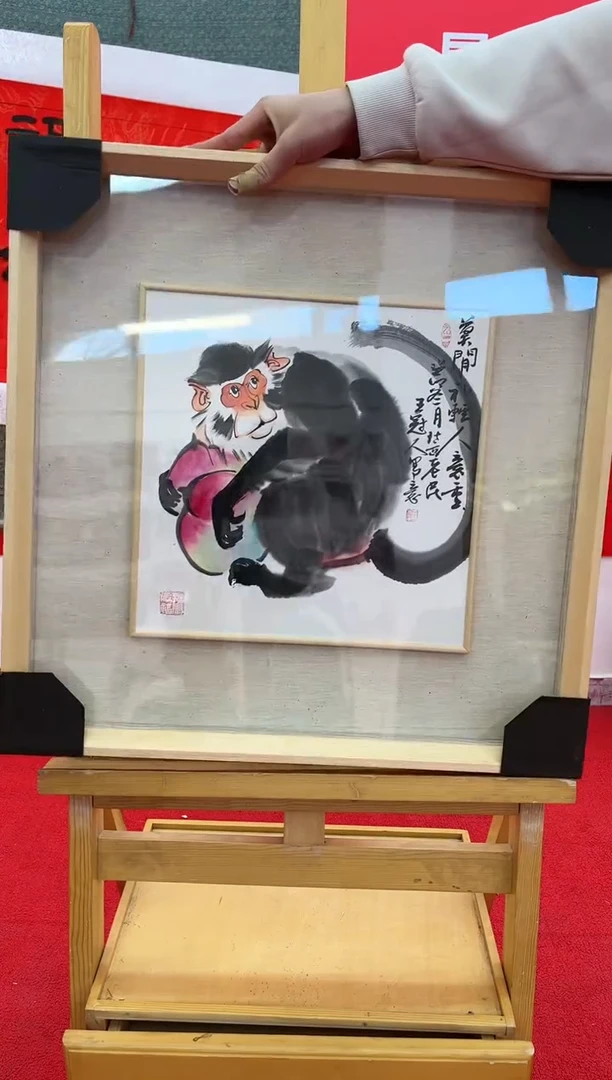 【闪购商品】绘画王冠人-1平尺-写意-带框