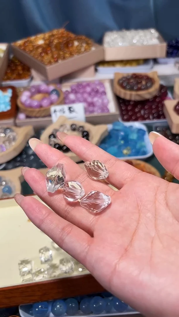 未镶嵌手串水晶白水晶菱摆单颗