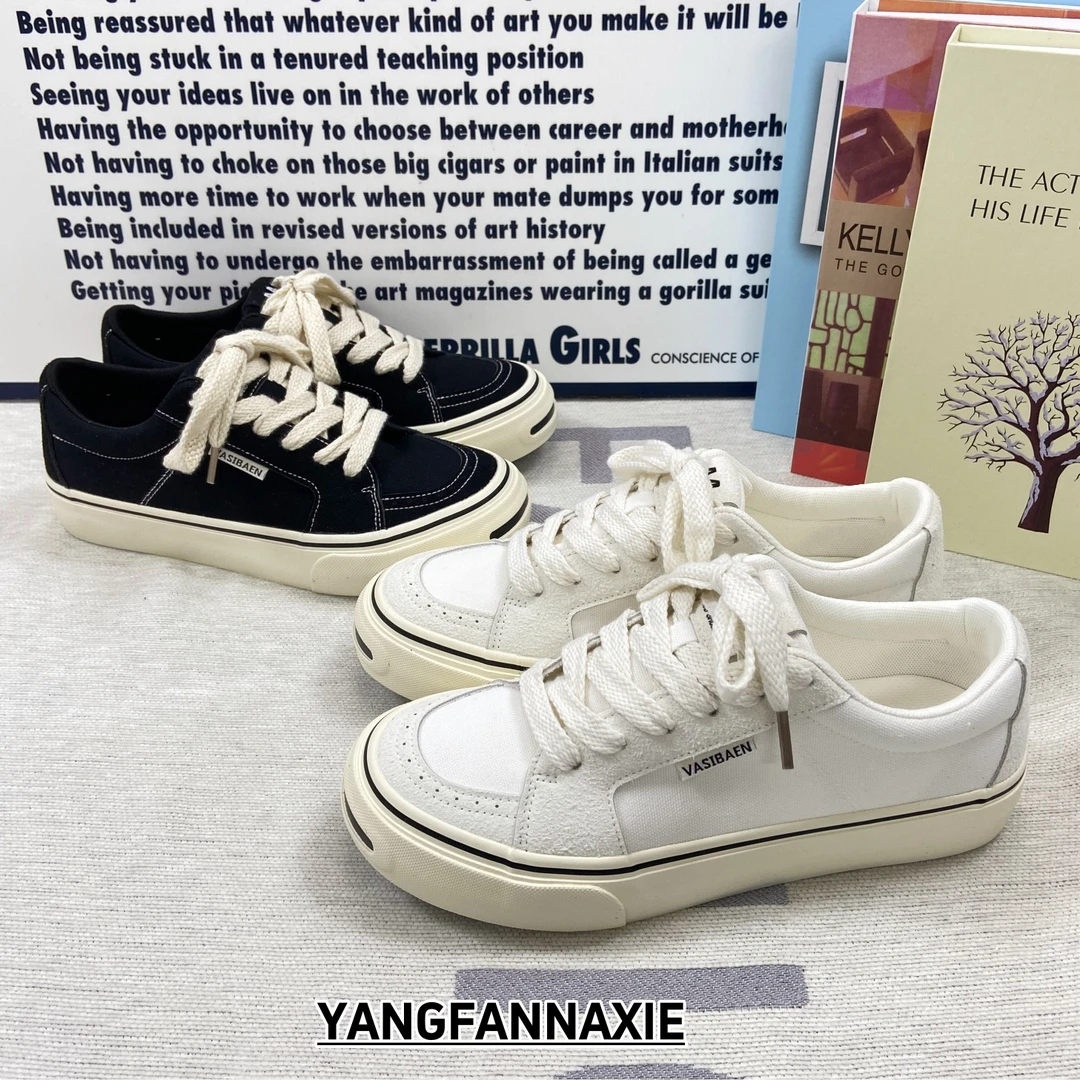 YANGFAN阳帆2025新款帆布鞋男透气时尚百搭板鞋男小众低帮休闲鞋