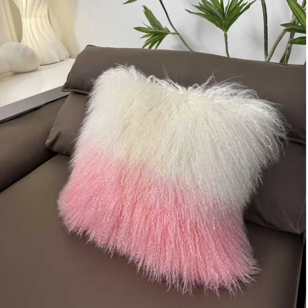 皮毛一体【单面渐变抱枕】床头客厅沙发靠枕靠垫装饰简约45*45cm
