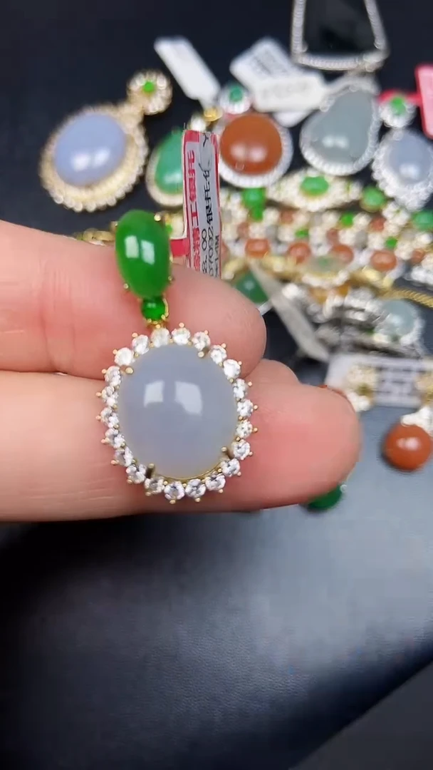 银S925镶嵌戒指翡翠1290