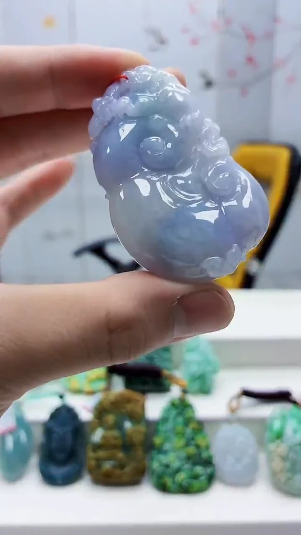 未镶嵌定制翡翠4852bb-毛货挂件91