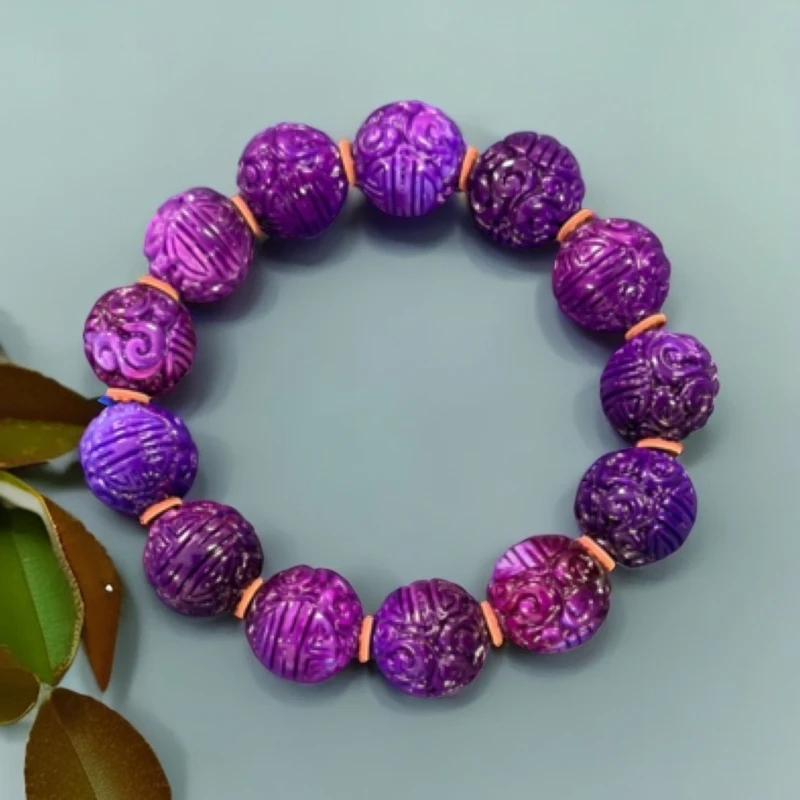 Y5096南非舒来石雕刻款16m手串