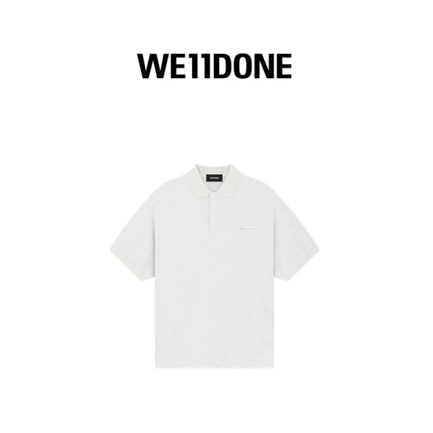 【25春夏新品】WE11DONE小标LOGO水洗翻领POLO衫T恤简约上衣25-745