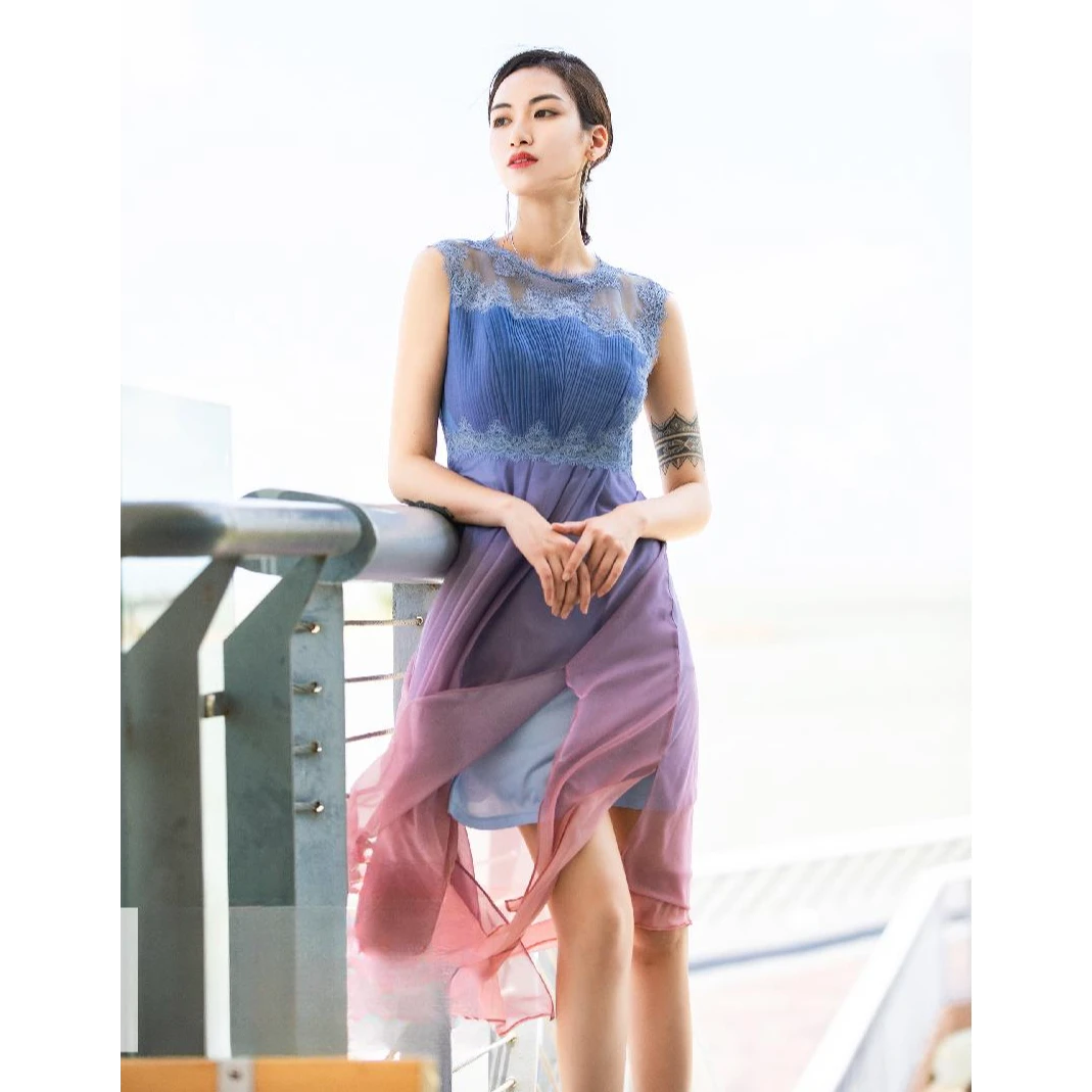 【她翼折扣】她翼夏季连衣裙气质修身打底长裙宽松AF0103322122