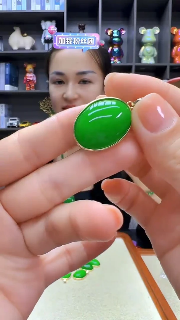 翡翠14K金镶嵌颈饰丹丹diy劲饰