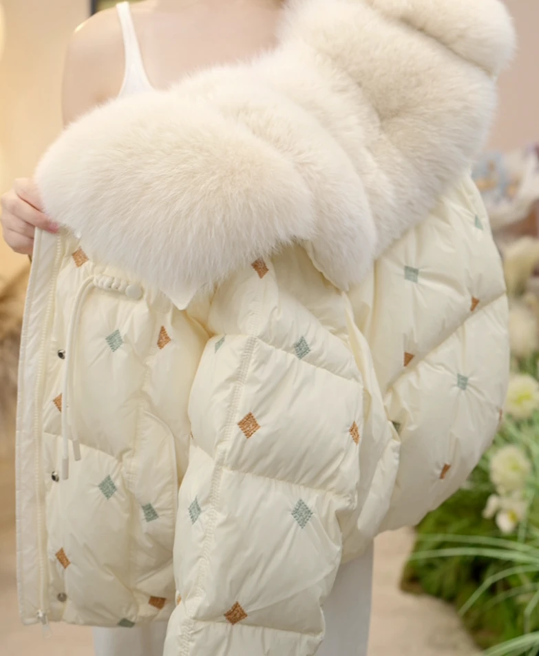 【77】气质时尚保暖百搭洋气大毛领女士羽绒服