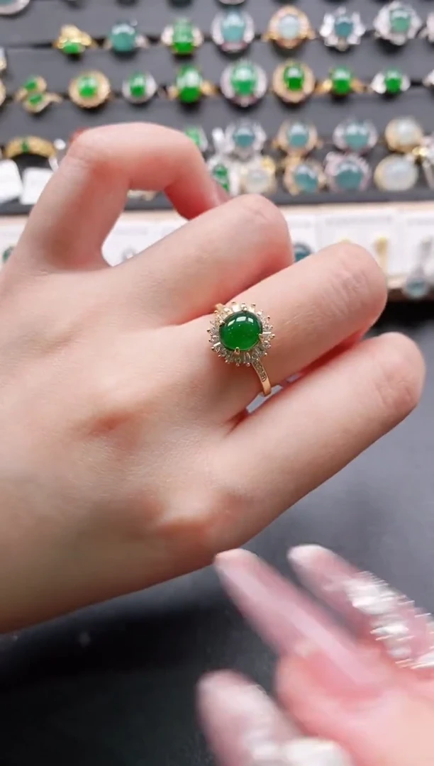 【闪购商品】翡翠戒指银S925镶嵌11111111