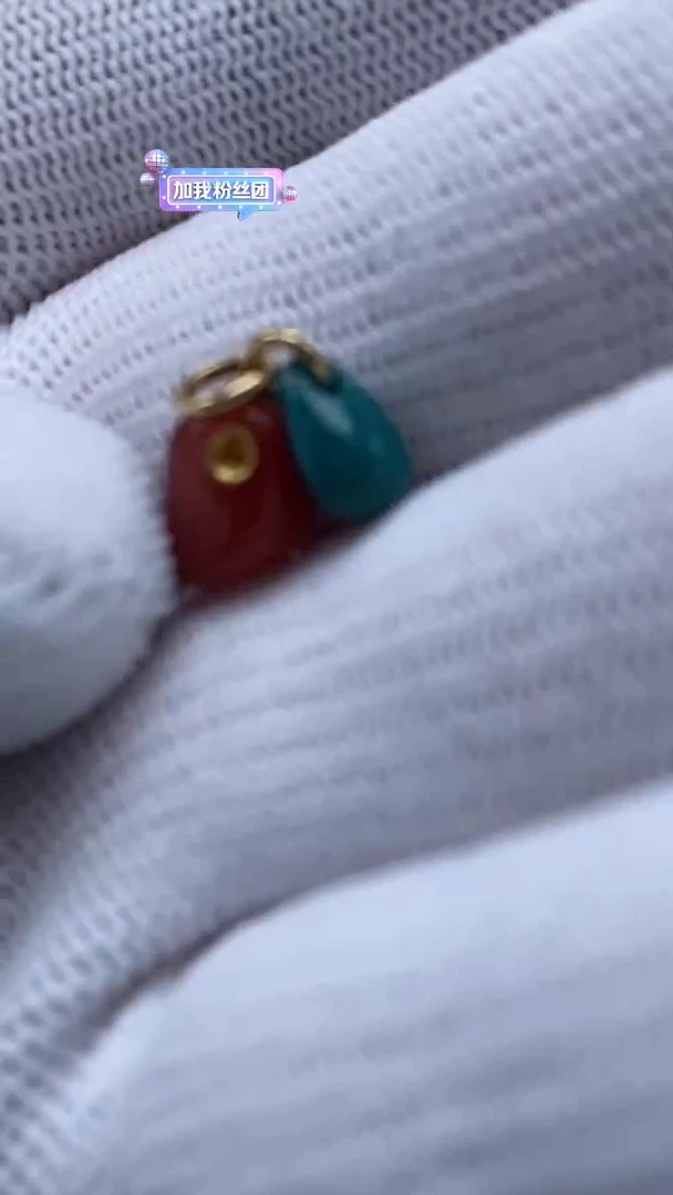 18K金镶嵌绿松石侧挂侧挂侧挂