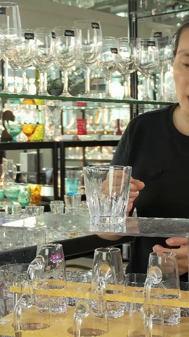 水晶玻璃手柄款4203水杯/6个一套