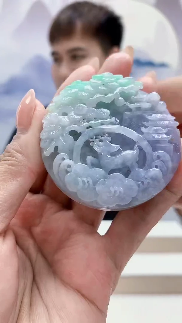未镶嵌定制翡翠4868MM-毛货挂件59