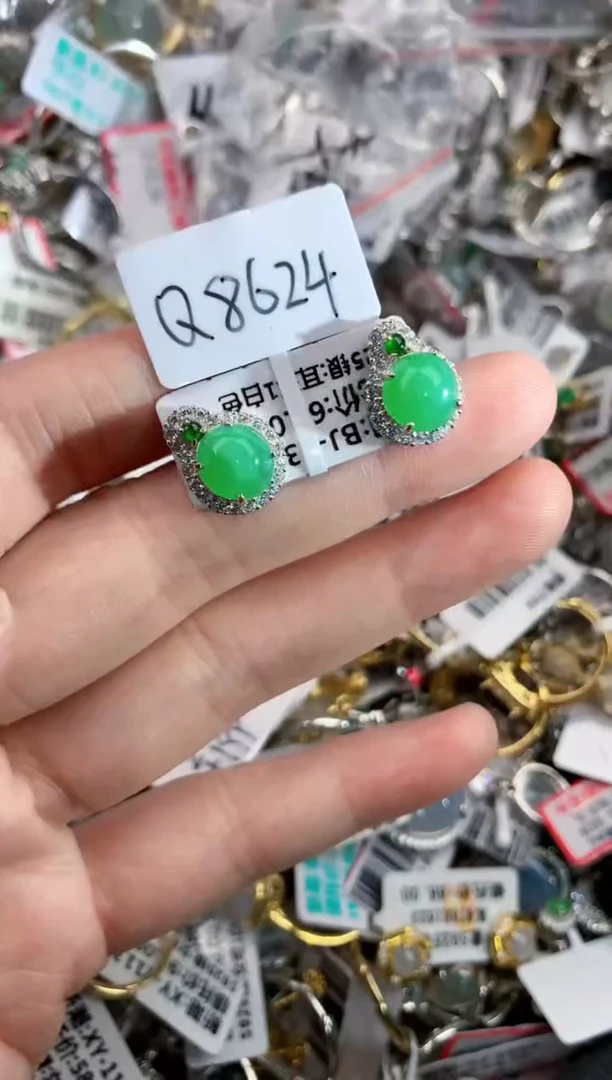 银S925镶嵌戒指翡翠1111     8