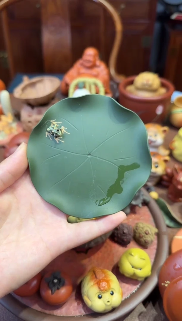 紫砂茶宠紫砂荷叶