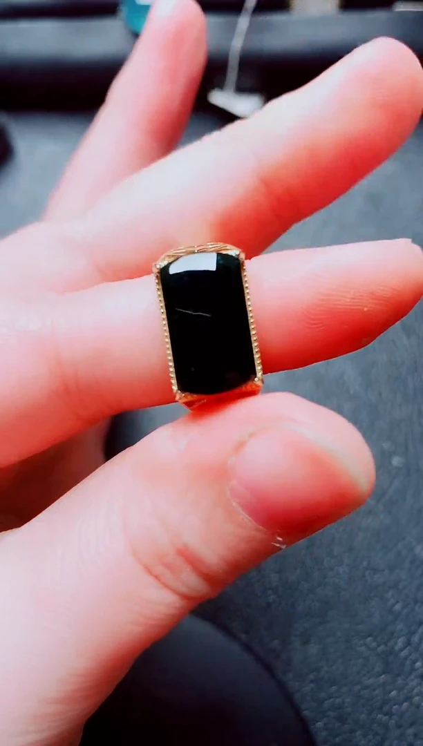 银S925镶嵌戒指翡翠111