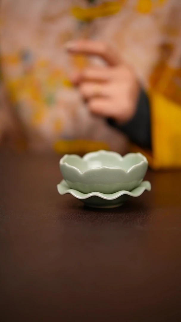 豆绿莲花茶漏不完美简装