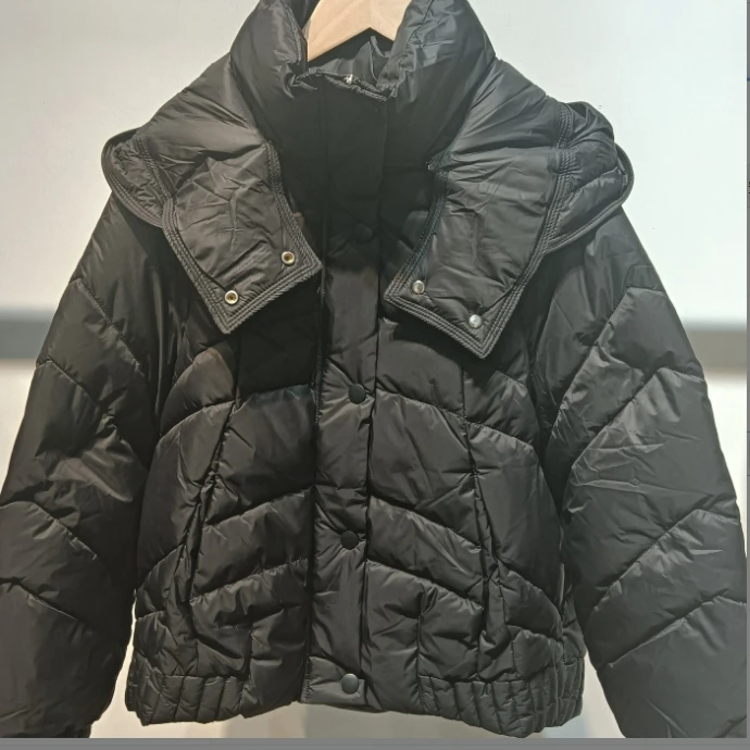 【老唐宝藏女装】90白鸭绒短款羽绒服女士连帽保暖冬季防风24057