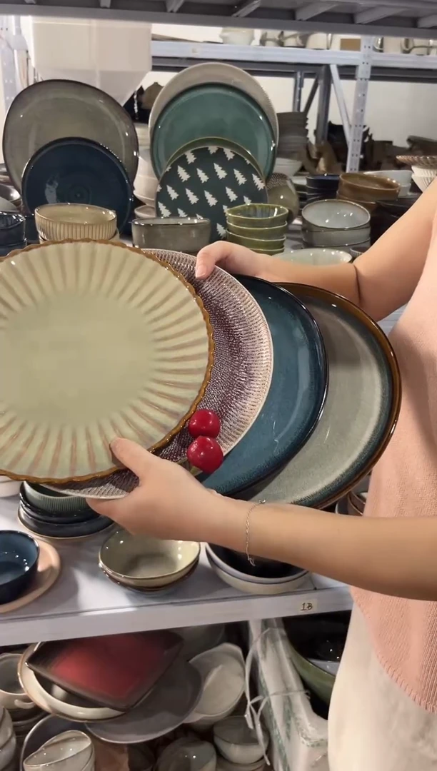 陶瓷外贸尾货瑕疵满20包邮X4 大盘组合