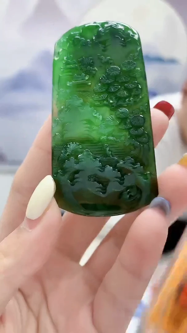 未镶嵌定制翡翠4898lr-毛货挂件69