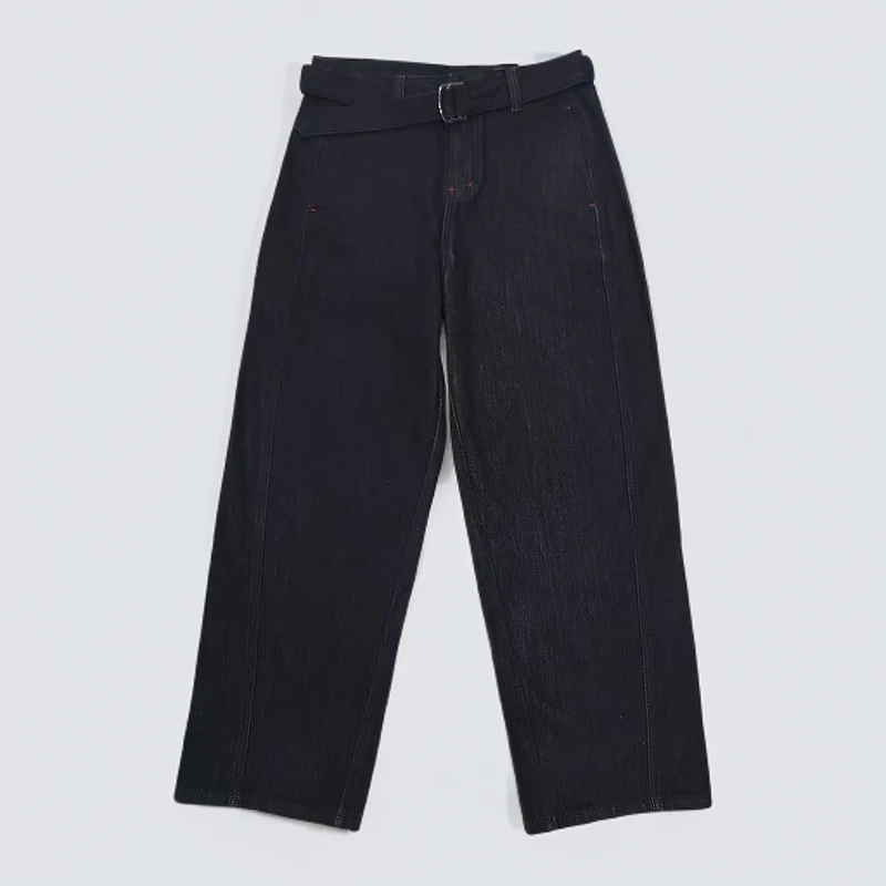 【锦衣服饰】YSM 5254时尚百搭弯刀牛仔裤